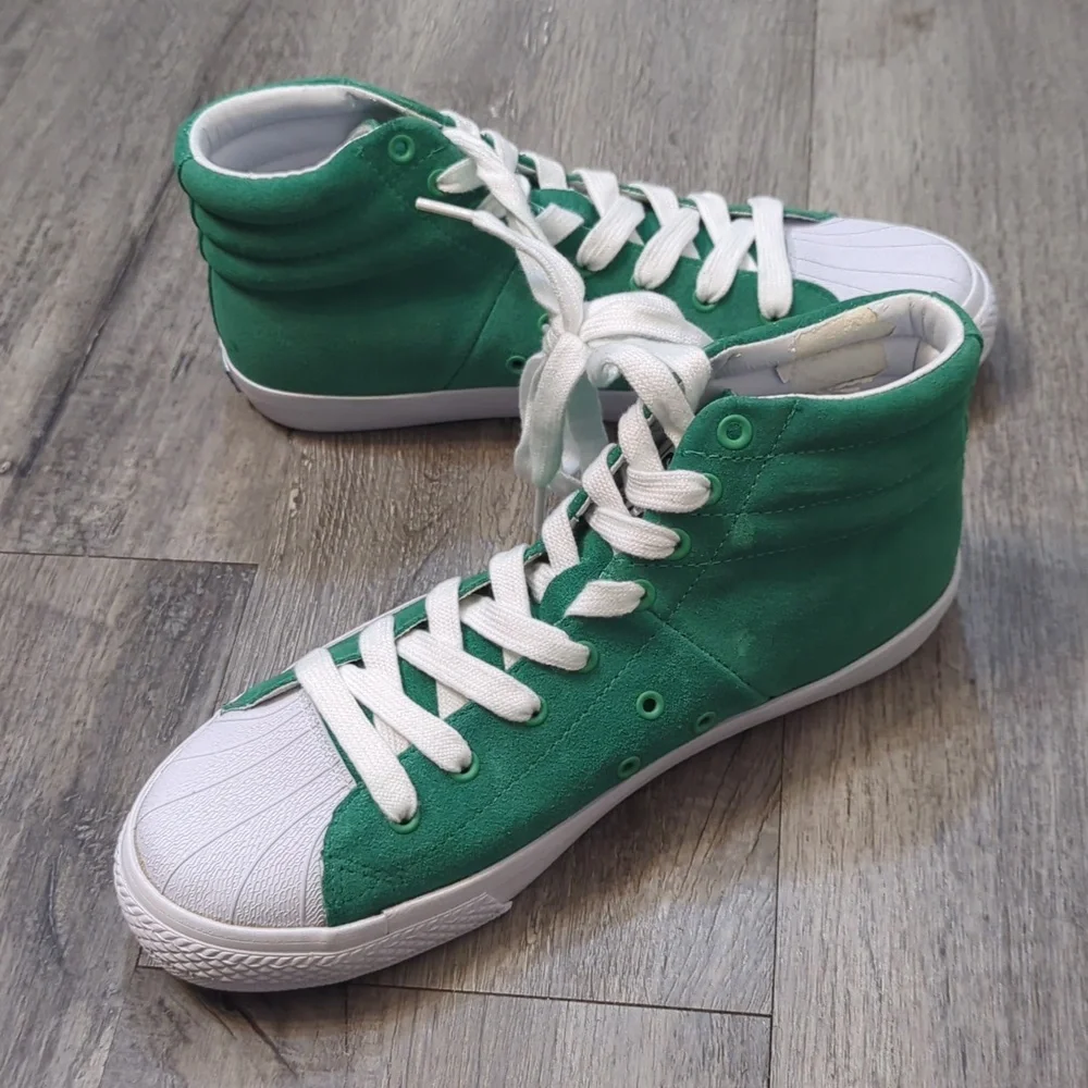 Vision Street Wear Retro Hi-Top Pepper Green Skate Shoes - Picture 4 of 10